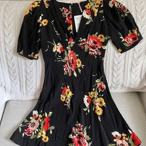 Free People Black Floral Dress - Size 2